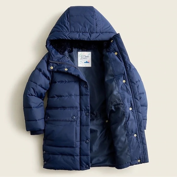 j.crew Girls' chateau puffer jacket with eco-friendly PrimaLof XXS and XS - Picture 2 of 6